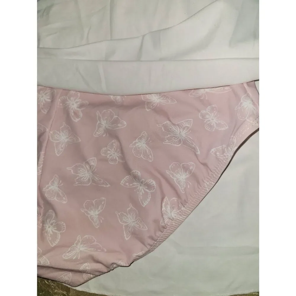 Pink butterfly pattern One piece bathing suit - Picture 7 of 10